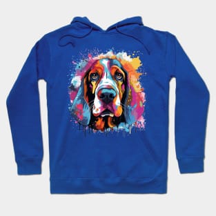 Watercolor Basset hound Hoodie
